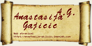 Anastasija Gajičić vizit kartica